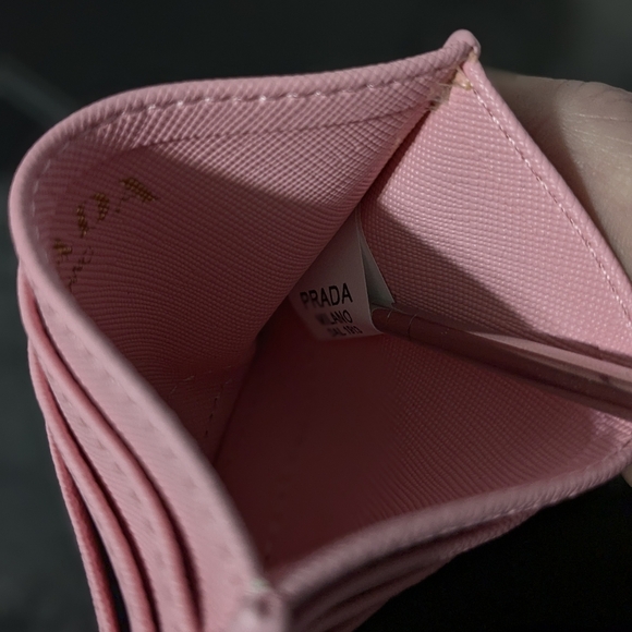Prada front pocket wallet card case, pink - Picture 4 of 14